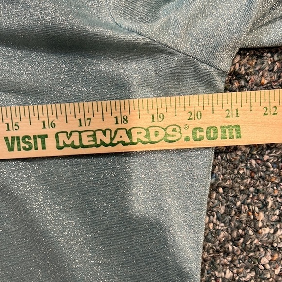 Liz Claiborne Sparkly sea foam green long sleeve top size large - Picture 7 of 10